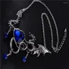 Chaînes gothiques en forme de coeur Zircon Dragon pendentif couple collier créatif métal personnalité fête bijoux accessoires