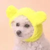 Vêtements de chien Chapeau en forme d'ours mignon pour la protection des oreilles d'animaux de compagnie couvre la tête confortable porter des accessoires de costumes chauds d'hiver fournitures de chat