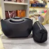 Drawstring 2024 Spring Fashion Women's Handbag Ladies Jelly Bun Mother Bag Niche Design Unisex Wide Shoulder Strap Crossbody
