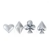 Серьги-гвоздики, 1 пара, стерлинговое серебро 925 пробы, персиковое сердце, геометрия, покерный дизайн, милые мини-ювелирные изделия без аллергии, персонализированные украшения