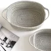 Portaoggetti da cucina in stile nordico, cestino in cotone intrecciato, tavolino da caffè, organizzazione di detriti, 3 pezzi