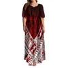 Party Dresses Polynesian Summer Women's Dress Holiday Casual Retro Style Elegant Temperament Long Skirt Large Hemline Custom Pattern