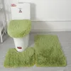 Bath Mats Winter Bathroom Mat Set Soft Fluff Shower Carpet Non-slip Floor For Bedroom Toilet Rugs Cover
