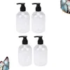 Bottiglie di stoccaggio 4 pezzi Dispenser di sapone per le mani Contenitore di shampoo vuoto Bottiglia di lozione Bottiglie di articoli da toeletta da viaggio