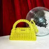 pearl bead bag brand Clear Acrylic crystal ste box totes handbag women handmade summer party small bucket purse k5hx#