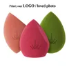 50 st anpassa ditt husdjur PO Water Drop Shape Cosmetic Puff Makeup Sponge Face Liquid Foundation Cream Hydrofile 240319