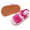 Sandaler spädbarn baby flicka skor småbarn lägenheter sandaler premium mjukt gummi sula antislip sommar blomma spets spjälsäng först vandrare skor 24329