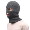 Cykelkåpor Taktisk hatt 3 hål stickad vinterkapsel Balaclava Varma andningsbara masker Huven Beanie Riding Neck Protecting