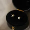 Stud Earrings Fashion Bohemian Mini Five Point Star Pearl Earring Sweet Lovely Girl Gilded Charm Women's Cocktail Party Jewelry