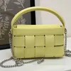 Varumärkesdesign Braid Women Handbag Fi Sier Chain Square Women Axel Väskor 2024 Ny Solid Color Crossbody Women Lunch Bag P3Q4#