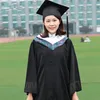 Uniformes d'étudiants diplômés universitaires Classe Dr académique Vêtements pour femmes Collège pour filles diplômées Costumes Robes + Hat Set S4mE #