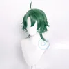 Party Supplies Anime Joe/Kojiro Nanase Cosplay Wig Green Short Straight Mullet Hair Ponytail Heat Mistanthalloween för män