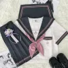 Colegialas japonesas Uniforme escolar Dr. Cosplay Disfraz Japón Anime Girl Lady Lolita Sailor Top Tie Falda plisada Traje Mujer B6AQ #