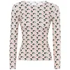 T-shirt femminile Sunwear Sun stampato Ice Silk Long Abbigliamento Innerner Tops Women's Mort Bottom Shirt Dimensioni S-2xl