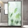 Autocollants de fenêtre à motif de plante verte, Film de confidentialité en verre PVC givré, décoration de porte, Anti-UV, sans colle, statique