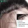 Fechamentos Virgo 13x6 HD Lace Frontal Apenas reta transparente Cabelo frontal Humano Pré penteado de renda invisível apenas costura
