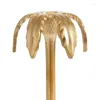 Золотой набор подсвечников из 3-х алюминиевых конусов в форме пальмы