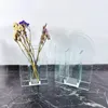 VASESシンプルな灰色の花の配置ガラス花瓶ダイニングテーブル装飾花柄の家具ホームオーナメントリビングルーム