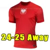 2024 Polônia Futebol Jerseys LEWANDOWSKI MILIK Homens Kit Kit Home Away Jersey 24 25 Vermelho Branco Zielinski Juventude Crianças Piszczek Jerseys GROSICKI Camisa de Futebol