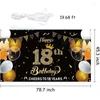 Decorazione per feste 18esimo sfondo di buon compleanno Banner Saluti 18 anni Adolescente Sfondo Decor Indoor Outdoor Po Puntelli Forniture per Dr Dhhxz