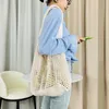 fi Women Hollow Woven Shoulder Bags Large Capacity Shoulder Bags Crochet Bag Knitting Handbags Eco Female Shop Tote m5fL#