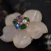 Pins Brooches Elegant Fashion White Flower Pearly Zircon Womens Brooch Pin Luxury Vintage Jewelry Accessory Drop Delivery Otskh