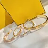 F Family New Style Bracelets Women Bangle Designer Letter Jewelry Faux Leather 18K Gold Plated Stainless steel Womens Wristband Wedding Gifts Accessories 2024