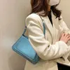 2024 NY FI Single Shoulder Bag Solid Color Simple Bag Female Ny Bright Face Leisure Underarm Bag Foreign Style Handväska M7D9#