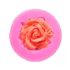 Bakformar 2 st/set 3D silikon rose cake mögel mini 3,5 cm fondant godis sockerscraft choklad mögel dekorera verktyg