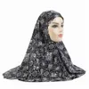 Beanie/Skull Caps Maat M Een Stuk Amira Moslim Vrouwen Hijab Instant Sjaal Print Tulband Islamitische Gebed Hijaabs Sjaal Wrap Pl O Dhgarden Dhjry