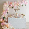 Spódnica stołowa 3D Rose Tiul na dekorację ślubną Baby Shower urodziny