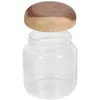 Storage Bottles High Temperature Resistance Glass Jar Jars Coffee Beans Canister Wooden Food