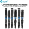 Selfie Monopods BEXIN New Carbon Fiber Monopod Travel Shooting Mobile Phone Live Selfie Bracket Retractable Portable Monopod For iphone Camera 24329