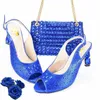 Scarpe eleganti da donna arancioni e borsa da abbinare ai sandali estivi con pietre da donna africane con pochette a mano Sandali da donna per la festa GL46