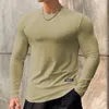 Mens Muscle Oneneck Camisas Peso Leve Slim Fit Manga Longa Treino Ginásio Camisetas Macias Camisetas Musculação 240318