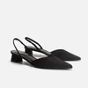 Casual Shoes Summer Black Pointed Toe Sling Temperament High Heeled French Girl Fashion Stiletto Sandals Office Women's