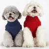 Cão vestuário suéteres vintage em torno do pescoço pet malha superior gola alta retro padrão sem mangas poliéster cachorrinho malhas roupa de inverno