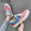 Casual Schoenen Canvas Vrouwen Chunky Sneakers Casuales Dames Platform Luxe Designer Harajuku Chaussure Femme