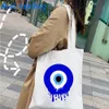 colorido Mati Azul Evil Eye Protecti Canvas Ombro Totes Bag Fr Masallah Nazar Harajuku Shopper Reutilizável Cott Bolsas 37Zk #