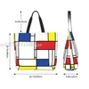 recycling Piet Mdrian Minimalist De Stijl Shop Bag Canvas Shoulder Tote Bag Wable Modern Art Groceries Shopper Bags 52FM#