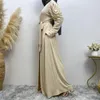 Etniska kläder Elegant svart abaya khimar dubai kaftan muslimska kvinnor hijab abayat islamisk mantel kalkon kimono afrikanska klänningar för