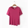 large women's 2022 summer new fi round neck Plus Size knitted ice silk short sleeved T-shirt 3XL 4XL 5L 6XL 87vL#