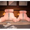 Kuddtecknad djurvit plysch sänghuvud multifunktionell läsning avtagbar tvättbar soffa dekoratör ryggstöd