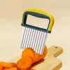 Utensili per frutta e verdura Coltello per affettare ondulato Coltello ondulato in acciaio inossidabile Gadget da cucina creativo per patate Carota Cetriolo Taglio Mhy0 Ot2Nv