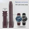 Bandas para pilotos iwc pequeno príncipe pulseira de couro português 20 21mm pulseira de cinto masculino h240330