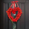 Couronne de fleurs décoratives pour la saint-valentin, pendentif, tulipes, guirlandes d'amour, accessoires de décoration pour aménagement de scène de proposition, fête