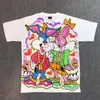 Camiseta masculina estampada streetwear manga curta gola redonda roupas de verão para homens