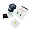 Jewelry Pouches Acrylic Square Box Treasure Case Gem Stone Plastic Transparent Ring Diamond Bare Display 6pcs