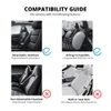 Upgrade AUTOYOUTH Soft PU Leather Covers Universal Fit For All SUV Truck Car Seat Protector Black