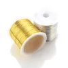 100 meter 0,3 mm 0,4 mm reële goud vergulde koperdraad vaste kleurfast kralendraad diy sieraden maken accessoires maken